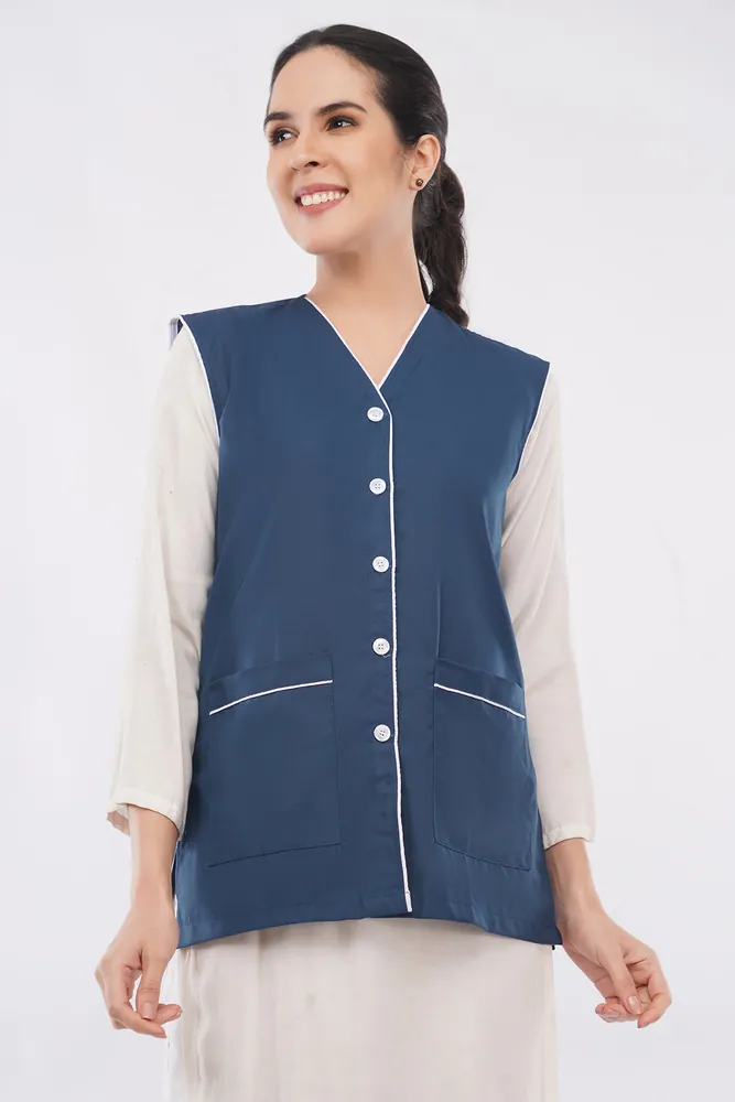 Housekeeping Womens Staff Sleeveless Apron